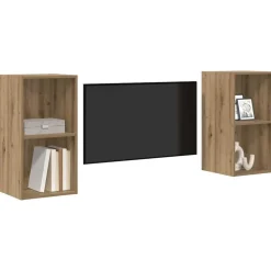 vidaXL TV-bänkset 2 pcs Artisan Ek 37 x 37 x 72 cm Konstruerat trä