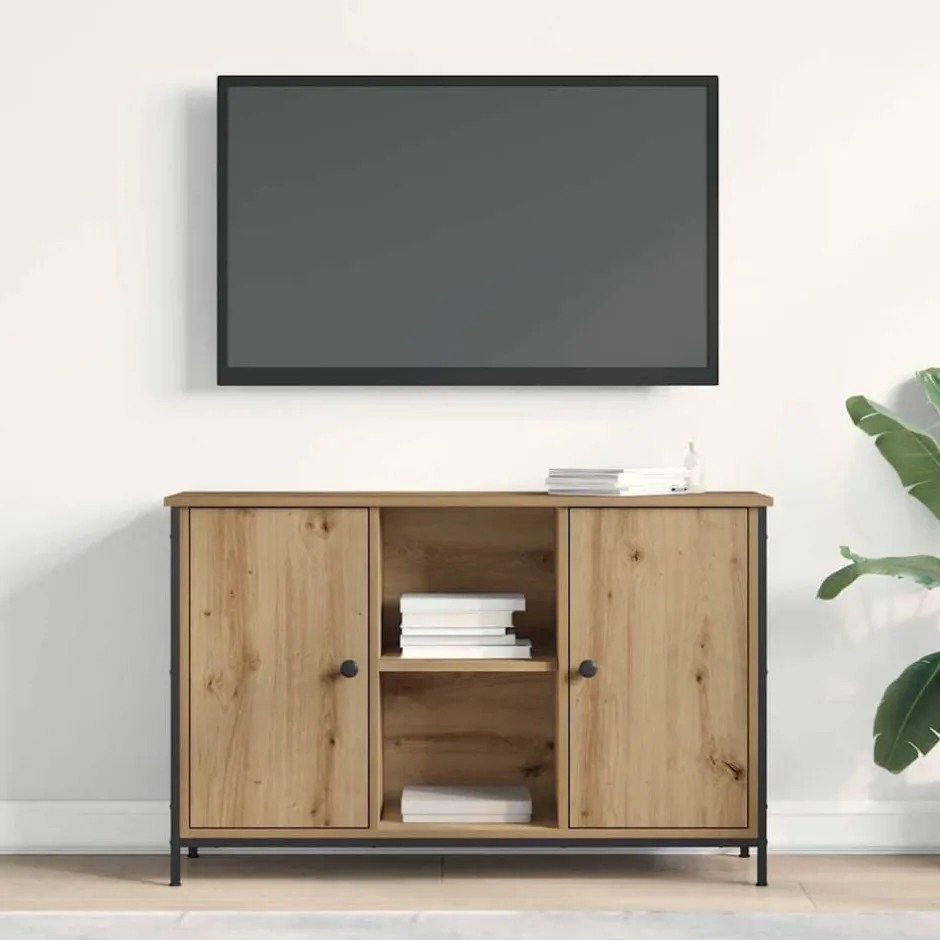 Sale vidaXL TV-bänkset 101 x 35 x 65 cm Konstruerat trä artisan ek