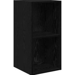 vidaXL TV-bänkset Svart Ek 37 x 37 x 72 cm Konstruerat trä