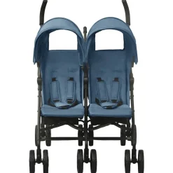 Discount vidaXL Tvillingvagn stål Marinblå