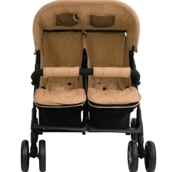 vidaXL Tvillingvagn taupe stål