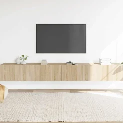 Online vidaXL Tv-skåp 3 delar sonoma-ek konstruerat trä Sonoma ek