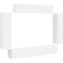 vidaXL TV-skåp 8 pcs Vit