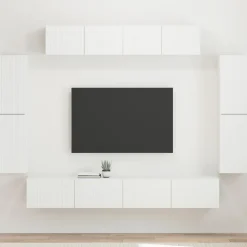 vidaXL TV-skåp 8 pcs Vit