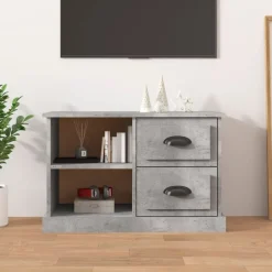 Hot vidaXL TV-skåp 73x35,5x47,5 cm konstruerat trä Betonggrå
