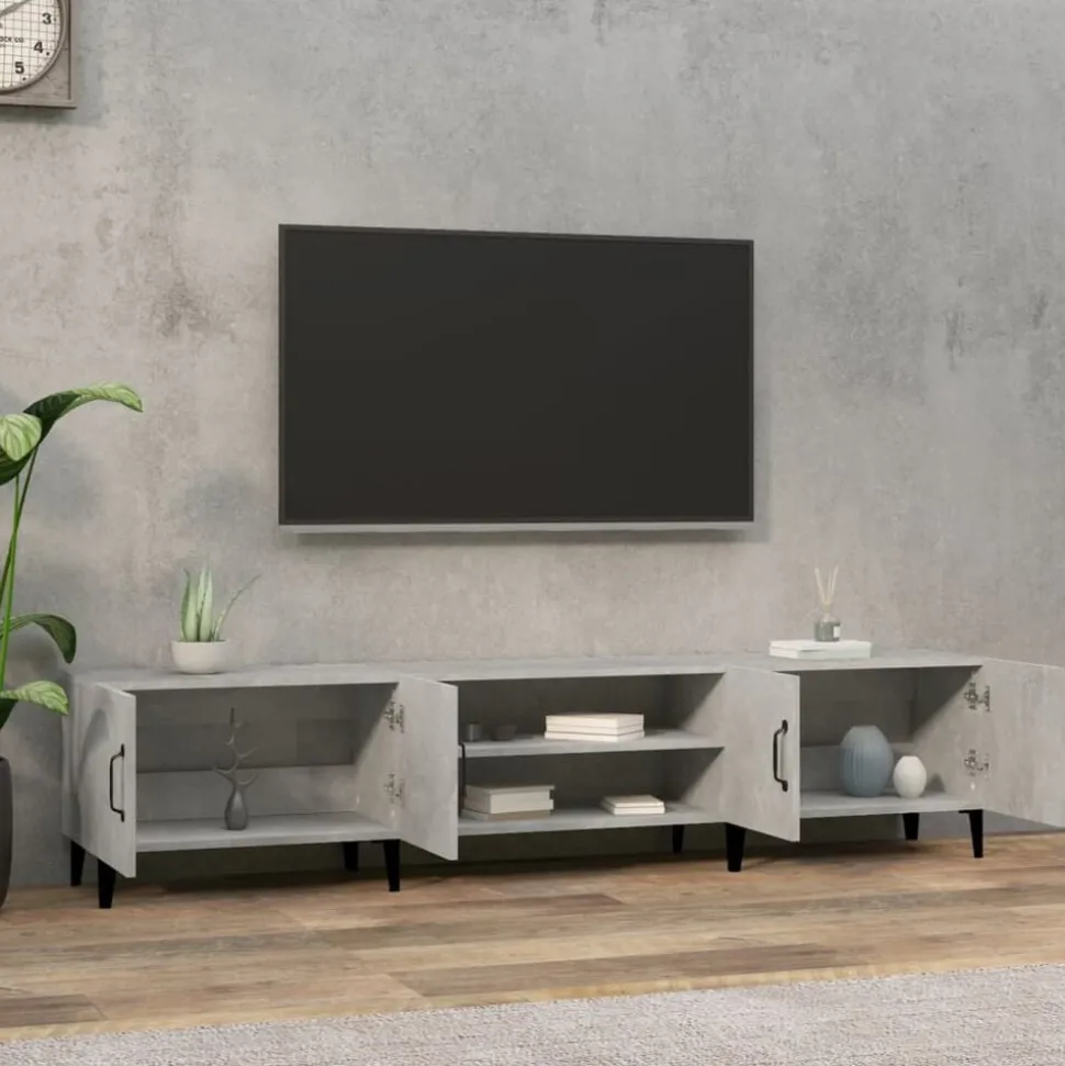 vidaXL TV-skåp betonggrå 180x31,5x40 cm konstruerat trä