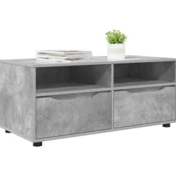 New vidaXL TV-skåp med låda 100 x 48 x 43 cm Konstruerat trä Betonggrå