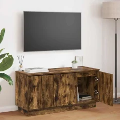 vidaXL TV-skåp Rökt ek 100 x 38 x 49 cm Konstruerat trä