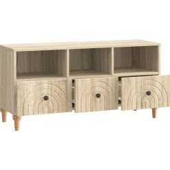 vidaXL TV-skåp Sonoma-ek 102 x 34,5 x 50 cm Konstruerat trä