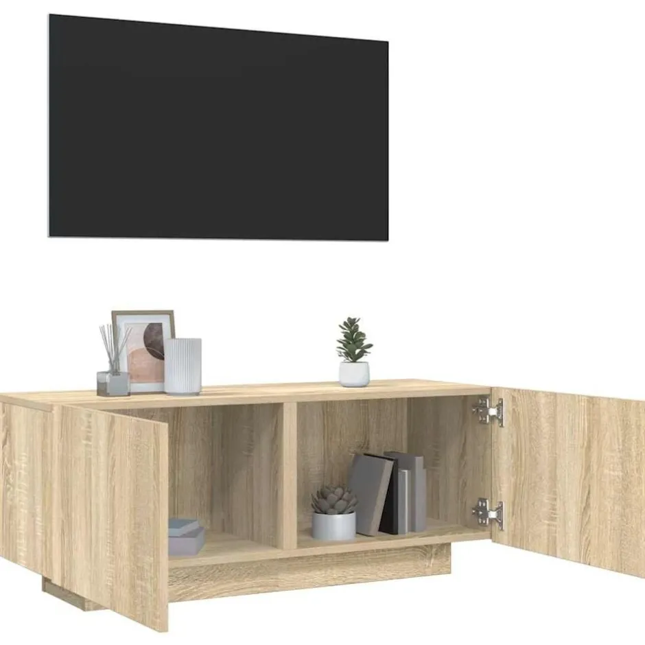 vidaXL TV-skåp sonoma-ek 100x35x40 cm konstruerat trä Sonoma ek