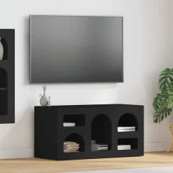 Hot vidaXL TV-skåp 80 x 35 x 40 cm Konstruerat trä Svart
