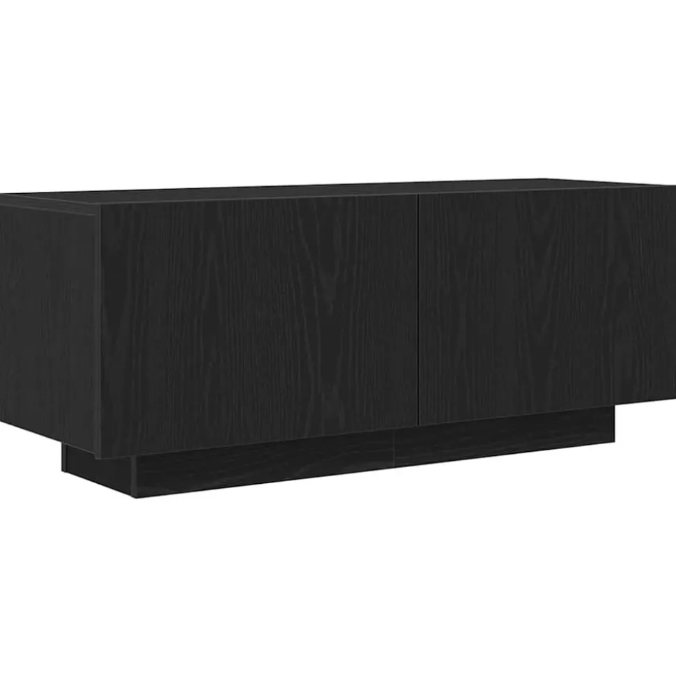 vidaXL TV-skåp Svart Ek 100 x 35 x 40 cm Konstruerat trä