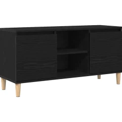 Clearance vidaXL TV-skåp 102 x 35 x 50 cm Konstruerat trä Svart ek