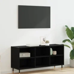 Best vidaXL TV-skåp 103,5 x 30 x 50 cm Konstruerat trä Svart ek