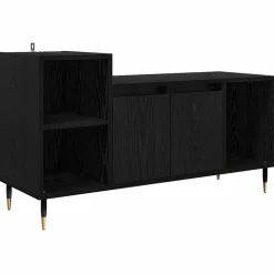 vidaXL TV-skåp Svart Ek 100 x 35 x 55 cm Konstruerat trä