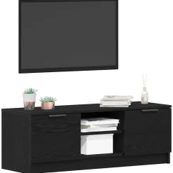 Sale vidaXL TV-skåp 102 x 32 x 35.5 cm Konstruerat trä Svart ek
