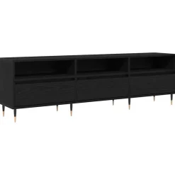 vidaXL TV-skåp Svart Ek 150 x 30 x 45 cm Konstruerat trä