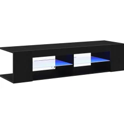 vidaXL TV-skåp 135 x 39 x 30 cm Konstruerat trä Svart ek
