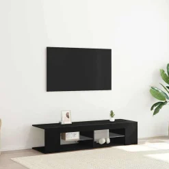 vidaXL TV-skåp 135 x 39 x 30 cm Konstruerat trä Svart ek