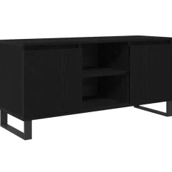 vidaXL TV-skåp Svart Ek 104 x 35 x 50 cm Konstruerat trä