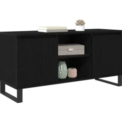 vidaXL TV-skåp Svart Ek 104 x 35 x 50 cm Konstruerat trä