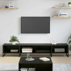 Clearance vidaXL TV-skåp 170.5 x 36 x 30.5 cm Konstruerat trä Svart ek