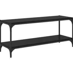 vidaXL TV-skåp Svart Ek 100x33x41cm Konstruerat trä och järn
