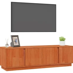 vidaXL TV-skåp VaxBrun 140 x 40 x 40 cm Massivt furu