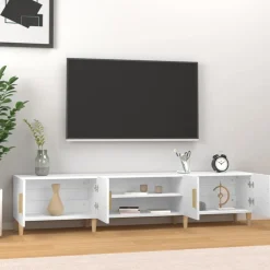 Hot vidaXL TV-skåp 180x31,5x40 cm konstruerat trä Vit