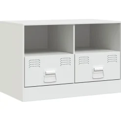 vidaXL TV-skåp vit 67x39x44 cm stål