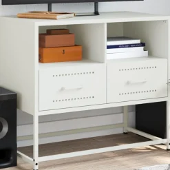 Outlet vidaXL TV-skåp 68x39x60,5 cm stål Vit