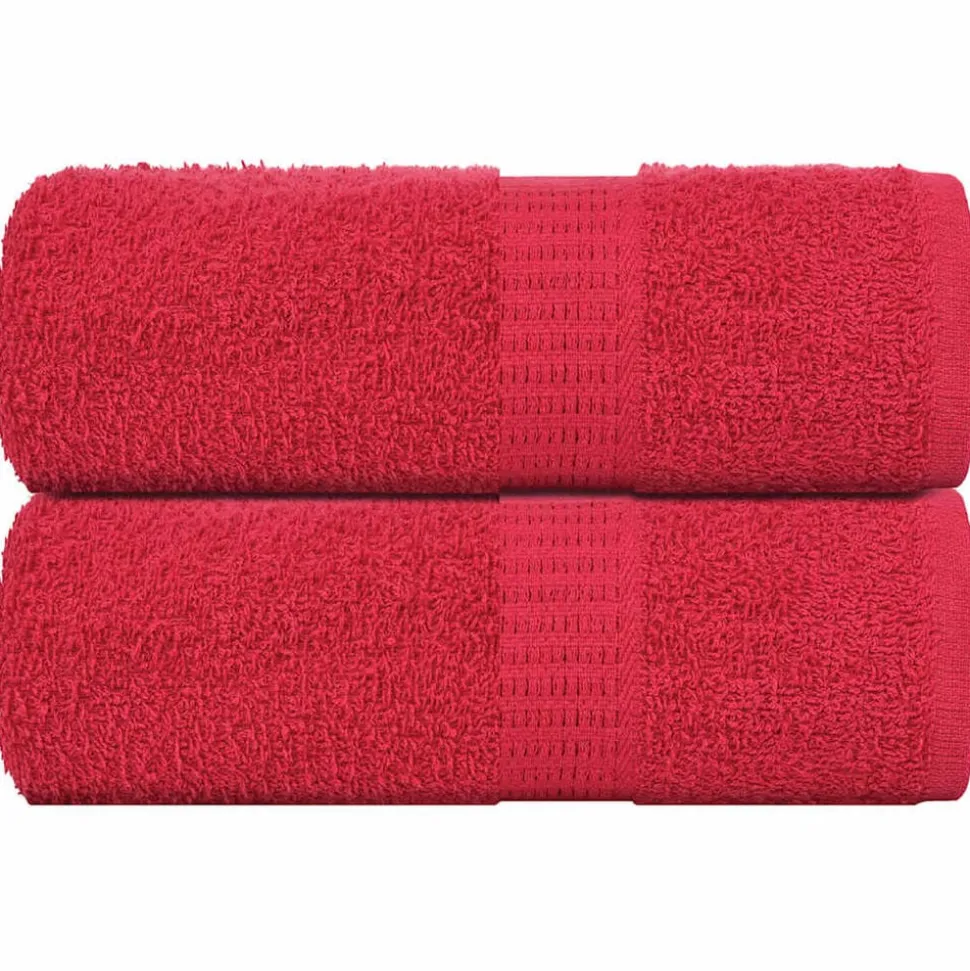 vidaXL Tvätthanddukar FROGN 2 st röd 30x30 cm 360 gsm