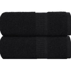 vidaXL Tvätthanddukar FROGN 2 st svart 30x30 cm 360 gsm