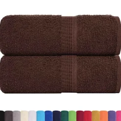 vidaXL Tvätthanddukar FROGN 2 st brun 30x30 cm 360 gsm