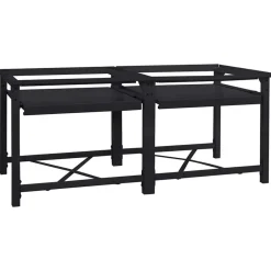 Online vidaXL Tvättmaskin Pedestal 2 pcs 120 x 56 x 52 cm Stål Svart