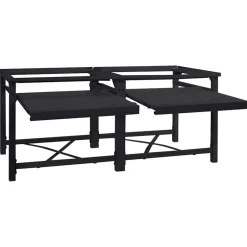 Online vidaXL Tvättmaskin Pedestal 2 pcs 120 x 56 x 52 cm Stål Svart