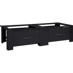 vidaXL Tvättmaskin Pedestal 2 pcs Svart 127 x 54,5 x 32,5 cm Stål
