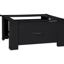 vidaXL Tvättmaskin Pedestal Svart 64 x 55 x 32,5 cm Stål