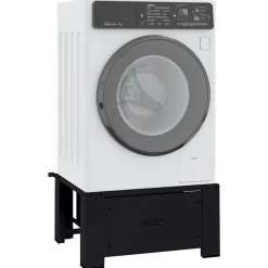 vidaXL Tvättmaskin Pedestal Svart 64 x 55 x 32,5 cm Stål