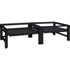 Online vidaXL Tvättmaskin Pedestal 2 pcs 124,5 x 61,5 x 32,5 cm Stål Svart