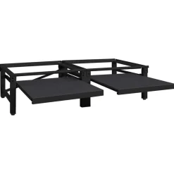 Online vidaXL Tvättmaskin Pedestal 2 pcs 124,5 x 61,5 x 32,5 cm Stål Svart