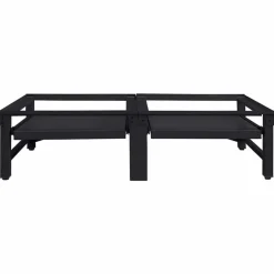 Online vidaXL Tvättmaskin Pedestal 2 pcs 124,5 x 61,5 x 32,5 cm Stål Svart