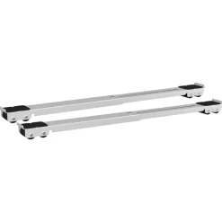 vidaXL Tvättmaskinsockel 2 pcs Silver 72 x 5 x 4,5 cm Rostfritt stål