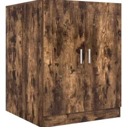 Clearance vidaXL Tvättmaskinsskåp 71x71,5x91,5cm Rökfärgad ek
