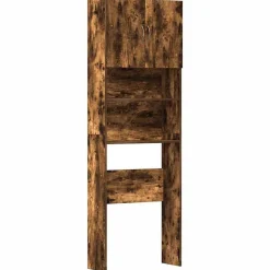 vidaXL Tvättmaskinsskåp rökt ek 64x24x190 cm konstruerat trä