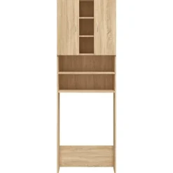 Best vidaXL Tvättmaskinsskåp sonoma-ek 64x25,5x190 cm Sonoma ek