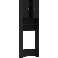 Sale vidaXL Tvättmaskinsskåp 64x25,5x190 cm Svart ek