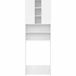vidaXL Tvättmaskinsskåp vit 64x25,5x190 cm