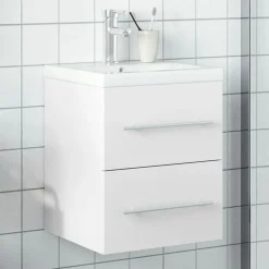 Clearance vidaXL Tvättställ med underskåp Vit