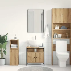 vidaXL Tvättställsskåp artisan ek 60x30x60 cm konstruerat trä